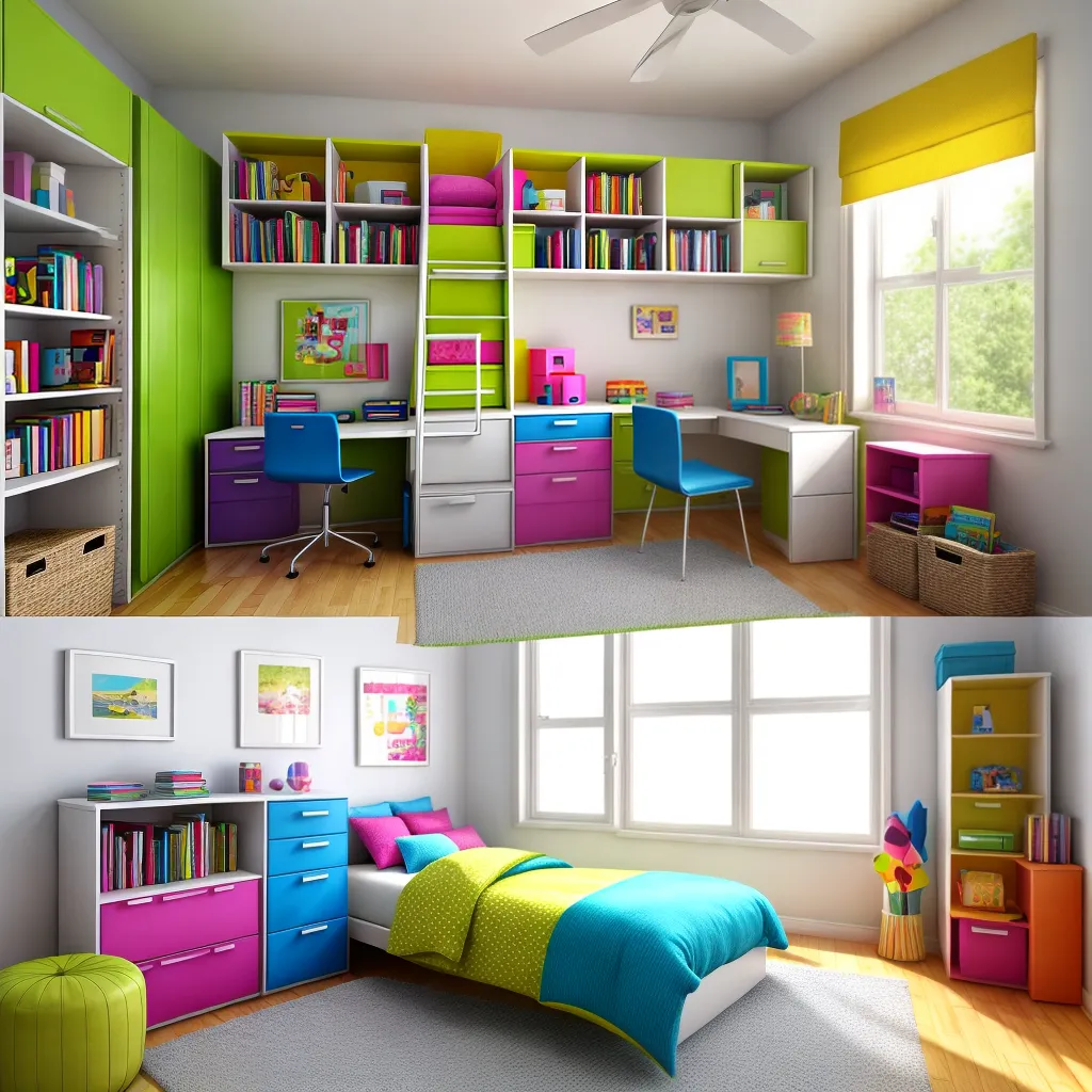 quarto infantil colorido organizado 8