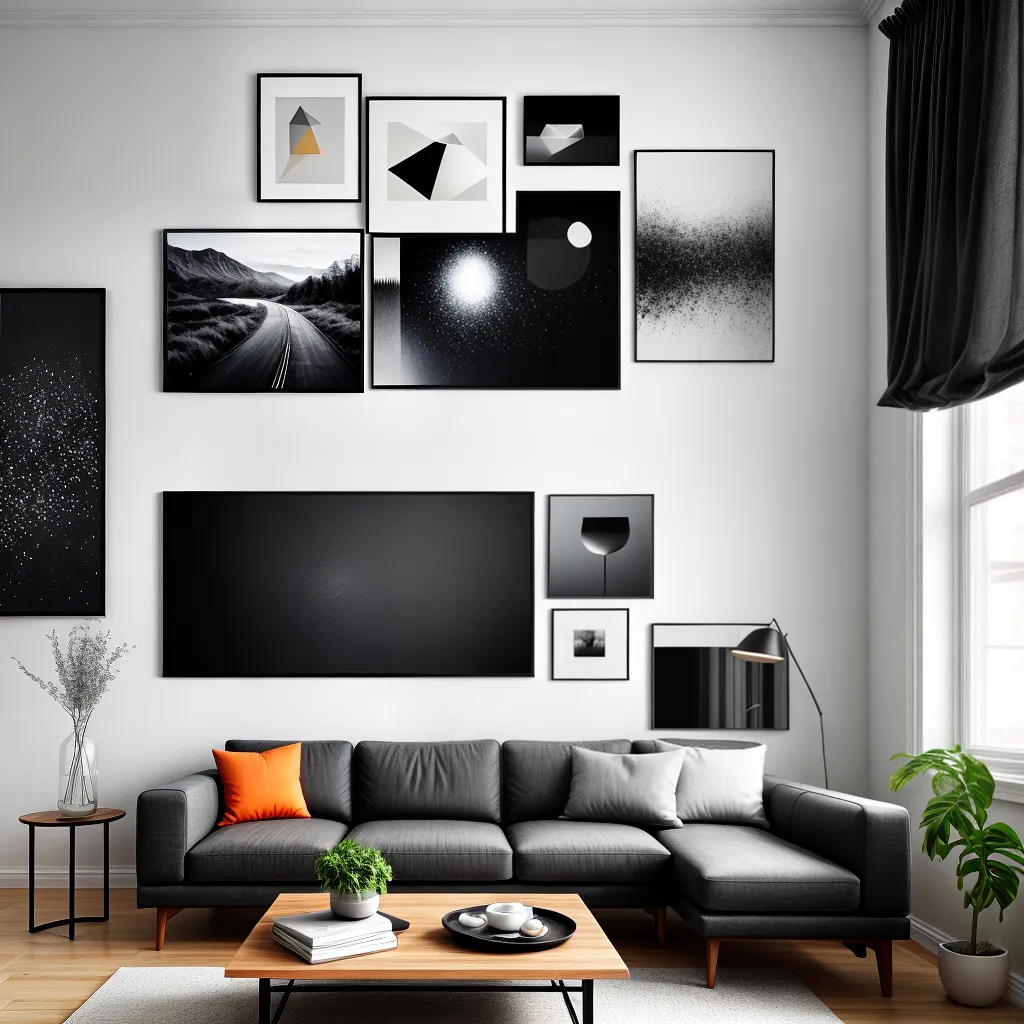 sala arte fotografica preto branco