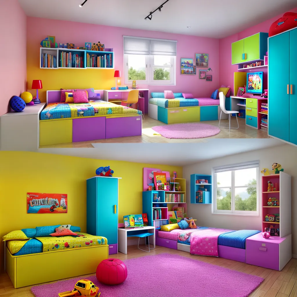 quarto infantil colorido brinquedos 2