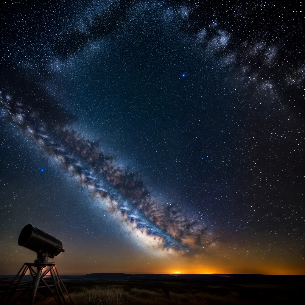 ceu estrelado telescopio universo