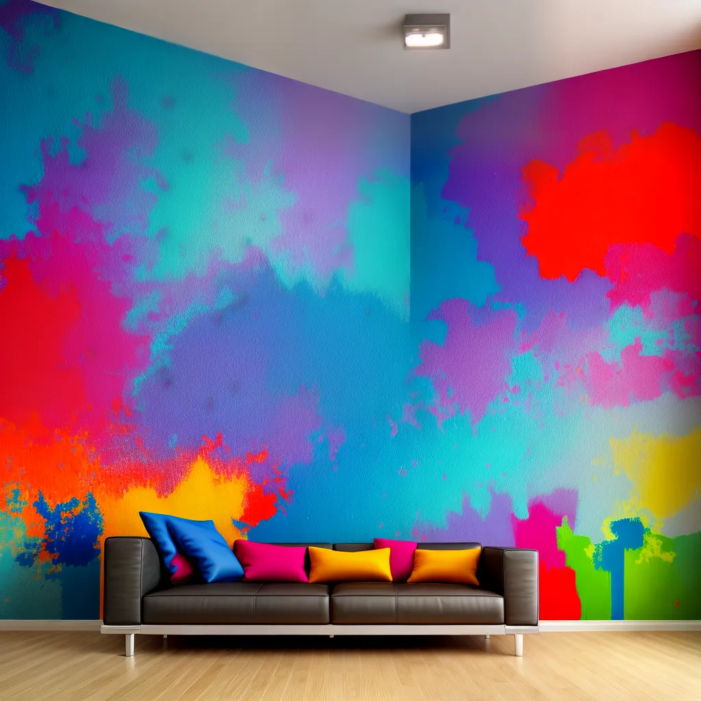 mural grafite colorido sala moderna mural grafite colorido sala moderna