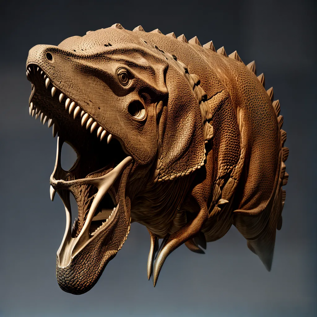 fossil dinossauro detalhes escamas