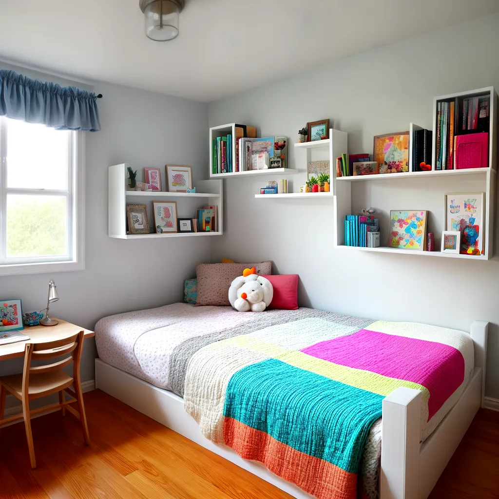 quarto infantil colorido arte manual
