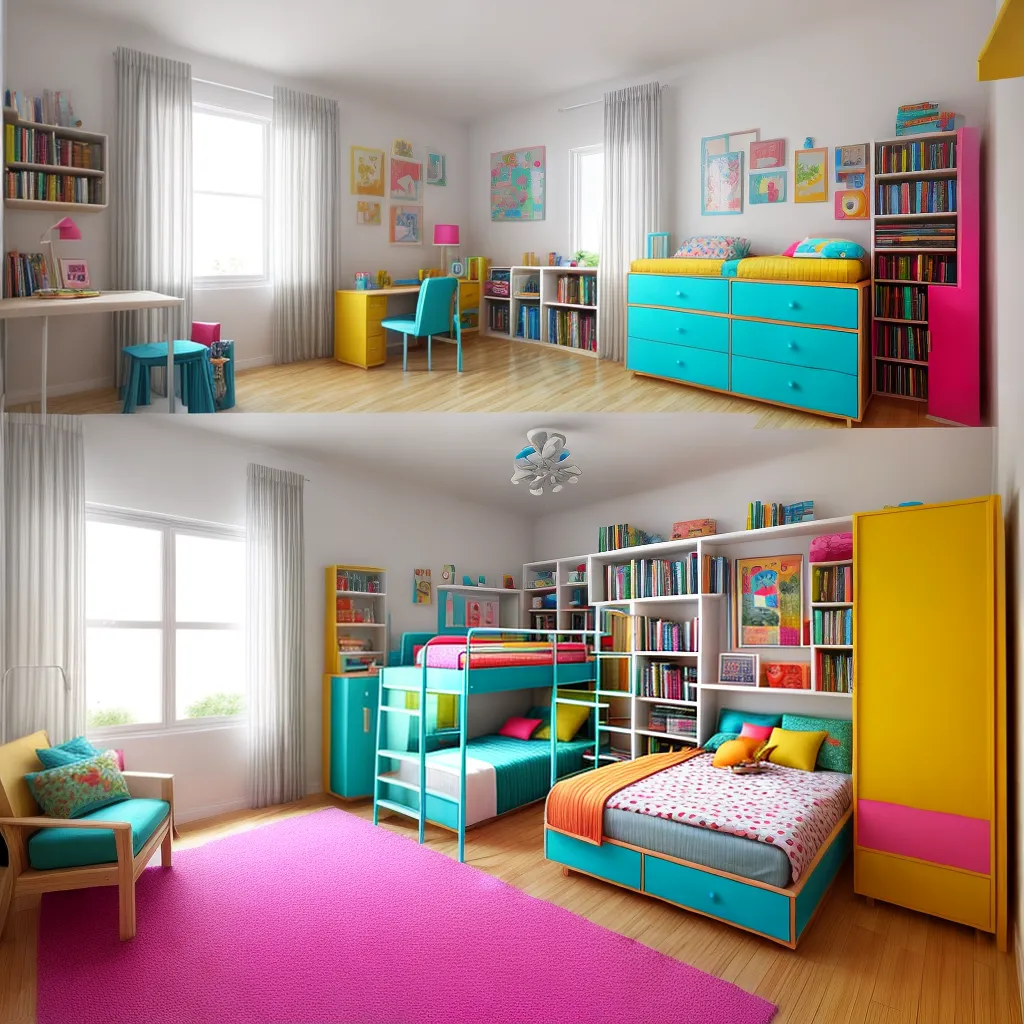 quarto infantil colorido diy