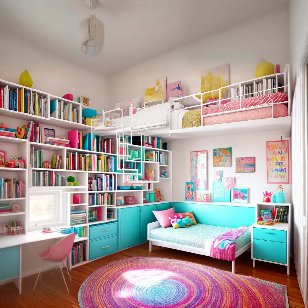quarto infantil colorido feito a mao