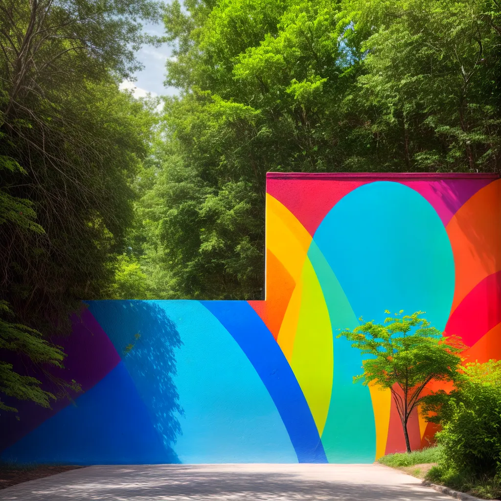 mural vibrante ponte arte ambientes