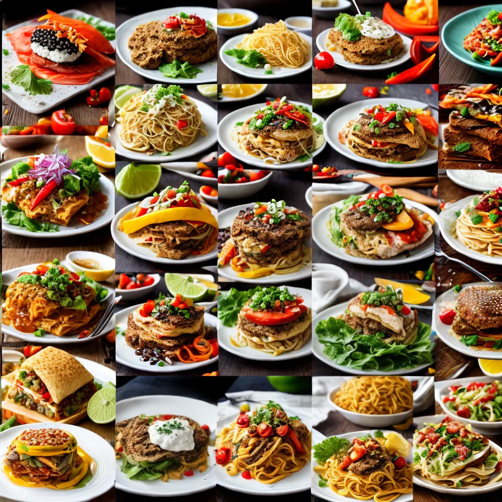 comida mundo collage papel de parede