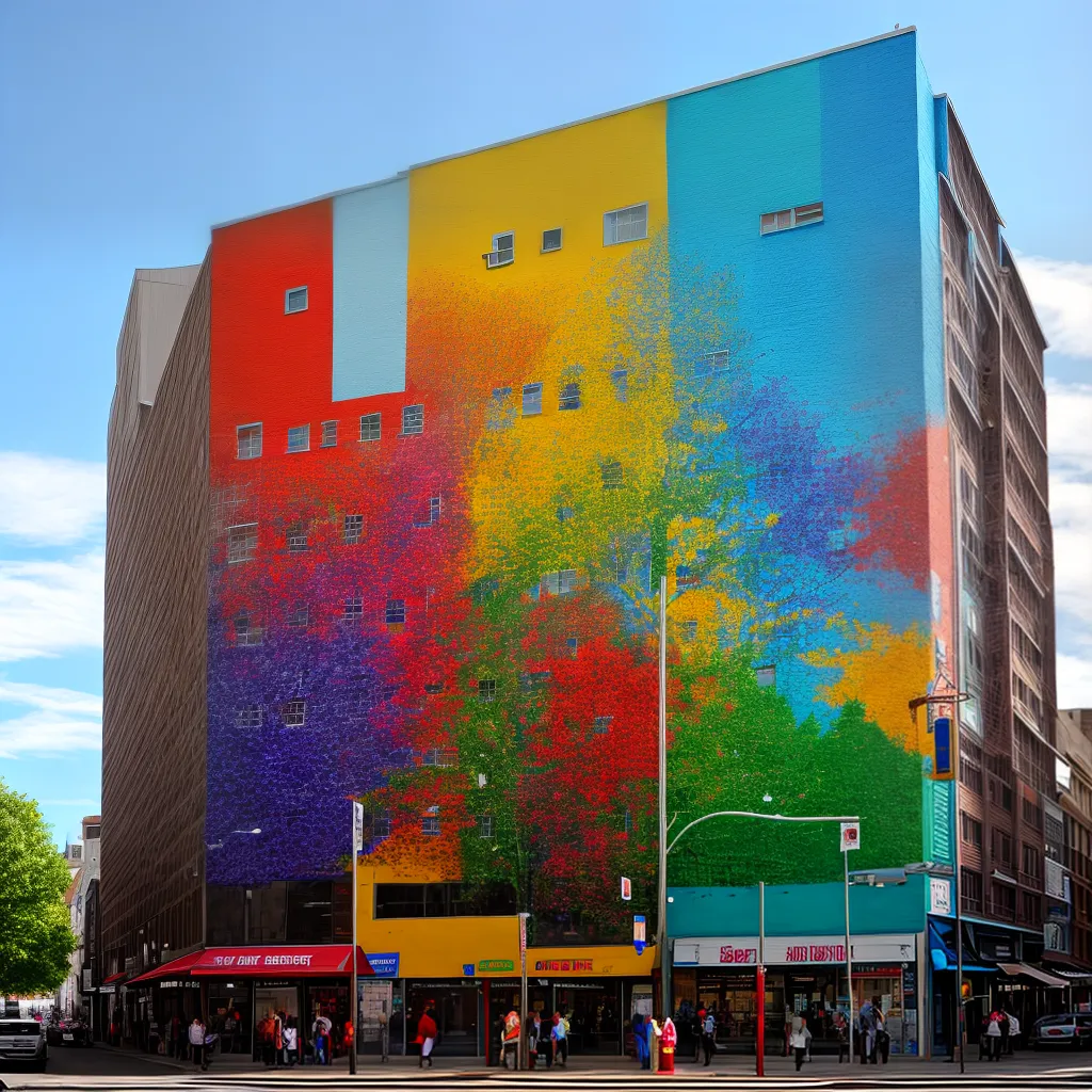 mural cidade diversidade cores vibrantes mural cidade diversidade cores vibrantes