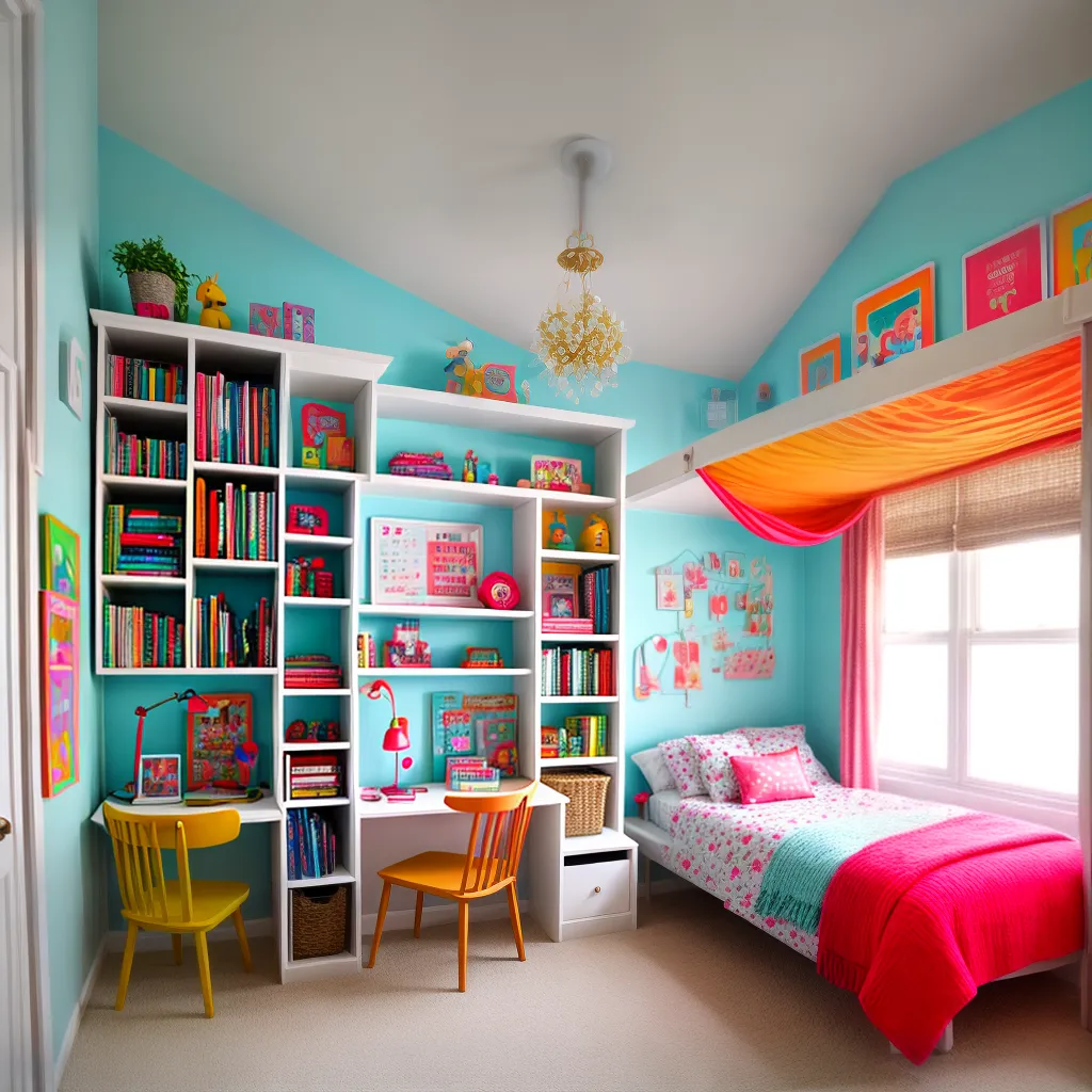 quarto infantil colorido tema ludico