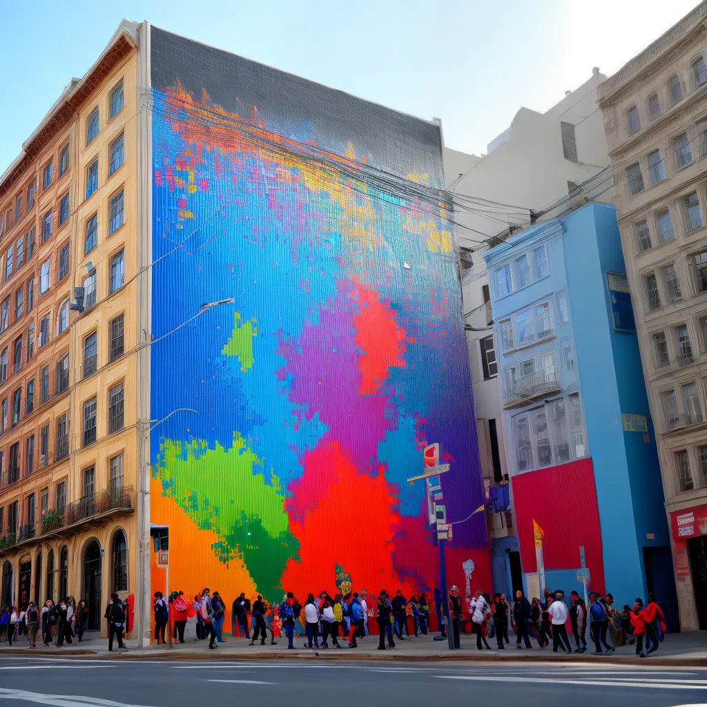 mural vibrante cidade diversidade cultura mural vibrante cidade diversidade cultura