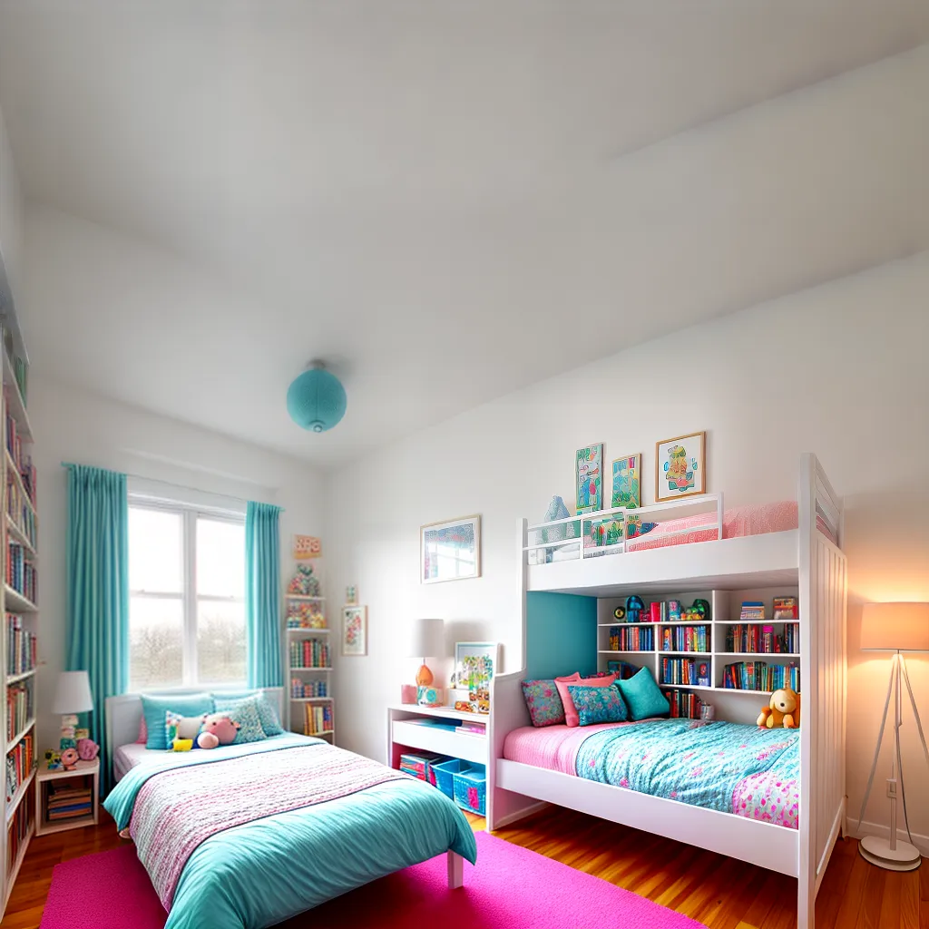 quarto infantil colorido luzes fadas