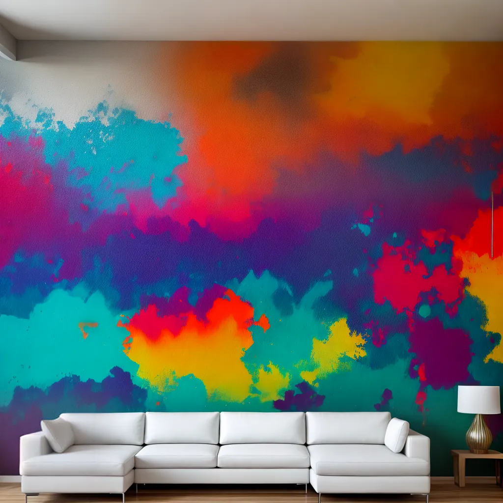 mural vibrante sala urbana criativa mural vibrante sala urbana criativa