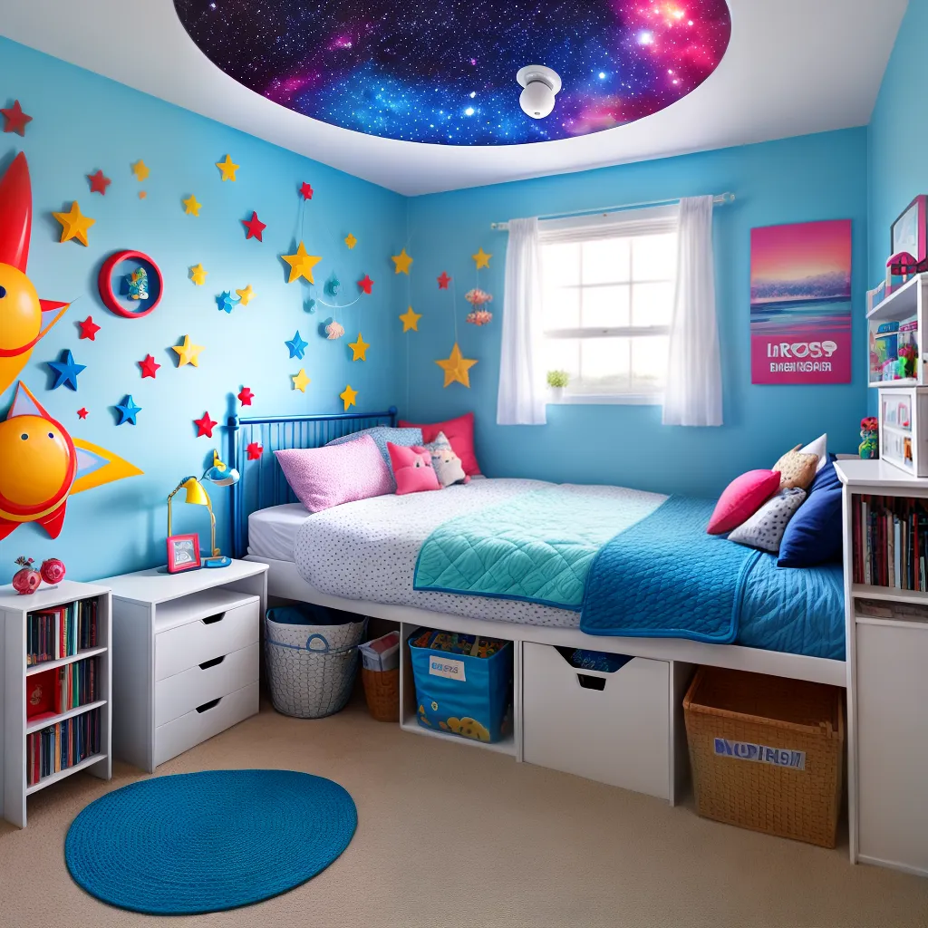 quarto infantil espaco rocket