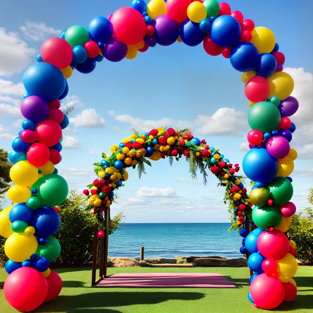 arco baloes colorido festivo criativo
