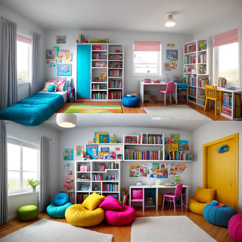 quarto infantil colorido brinquedos leitura 2