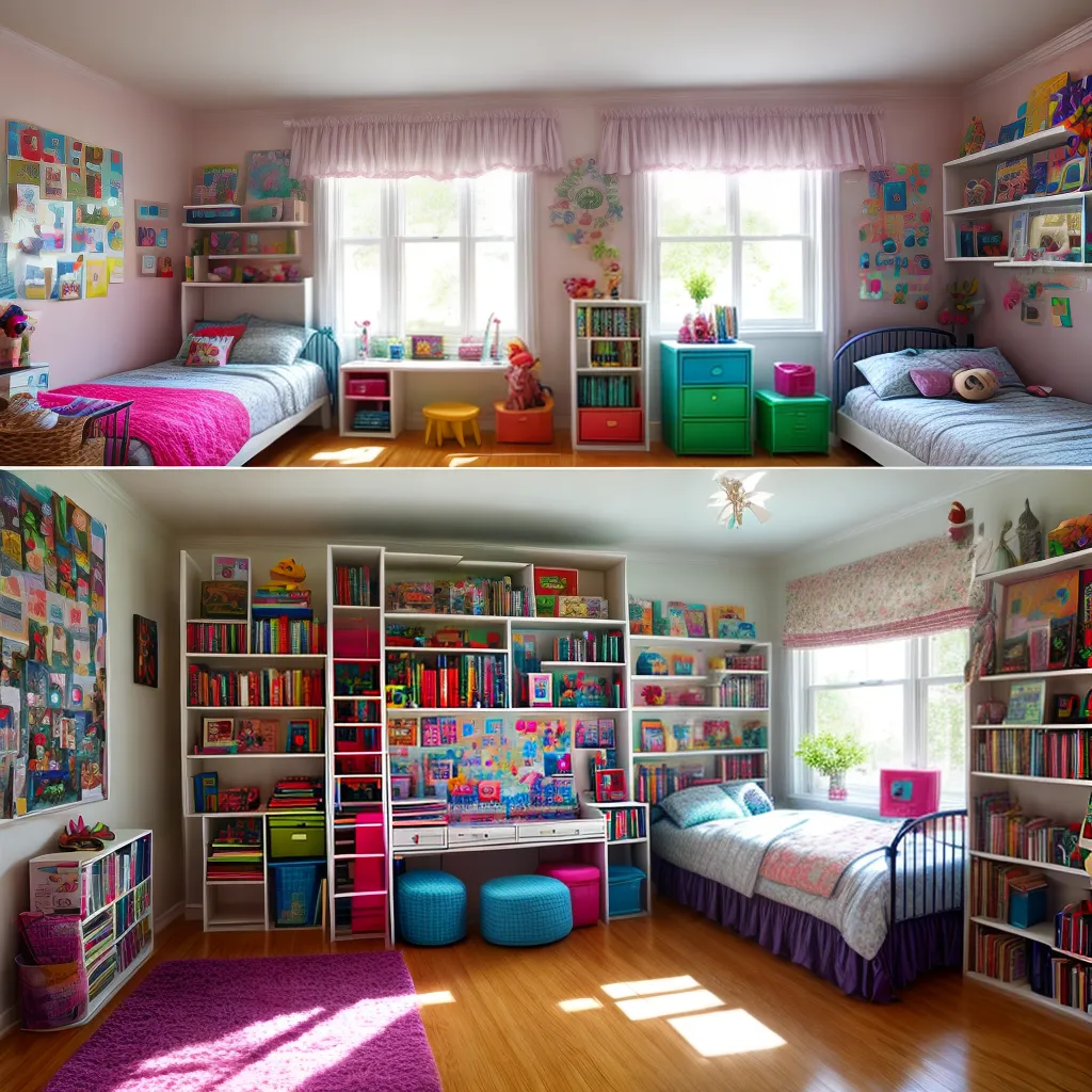 quarto infantil colorido brinquedos leitura 5