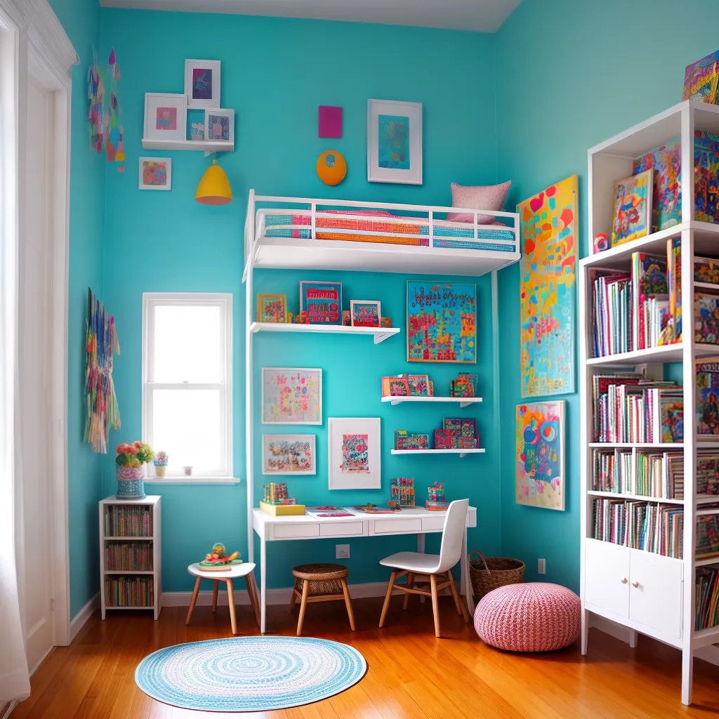 quarto infantil colorido brinquedos arte 2