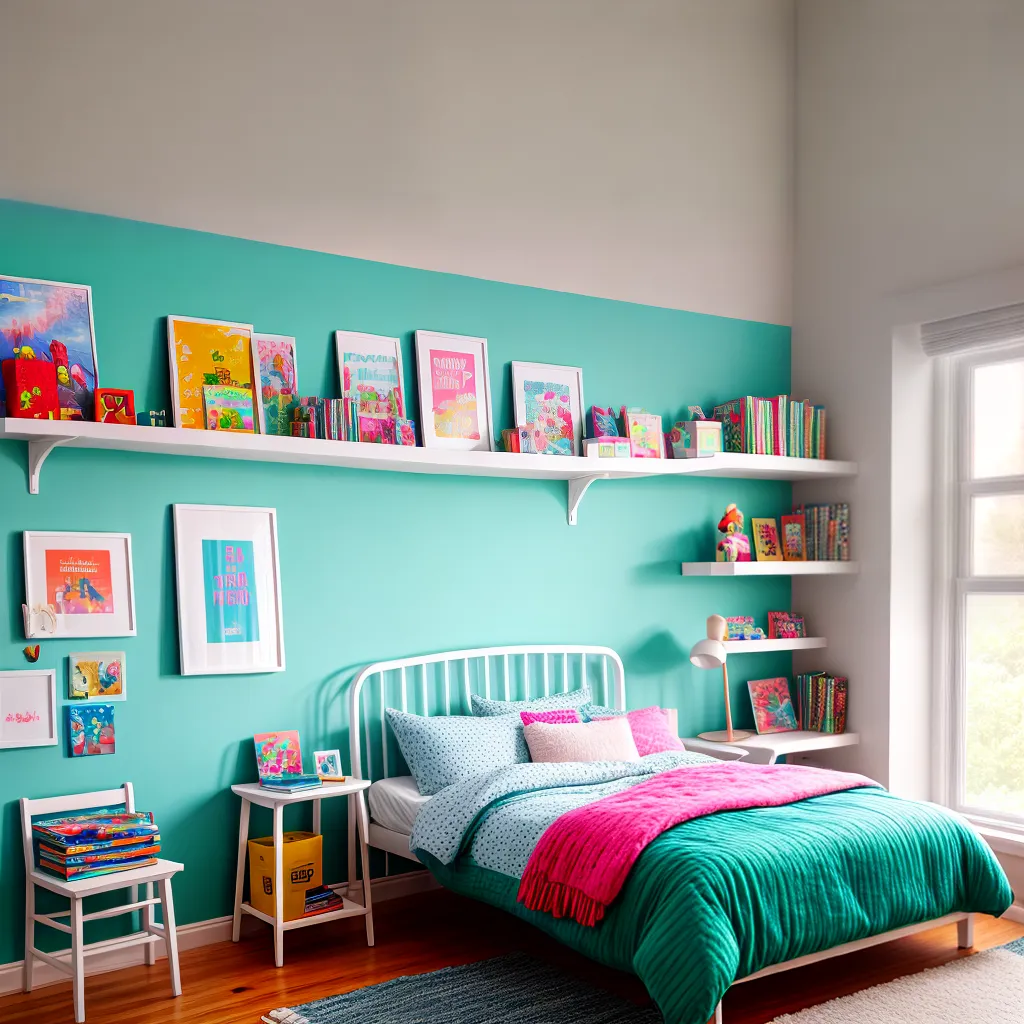 quarto infantil colorido brinquedos arte 3