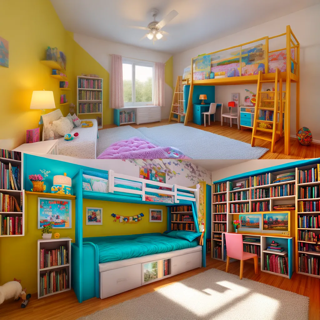 quarto infantil colorido casa na arvore