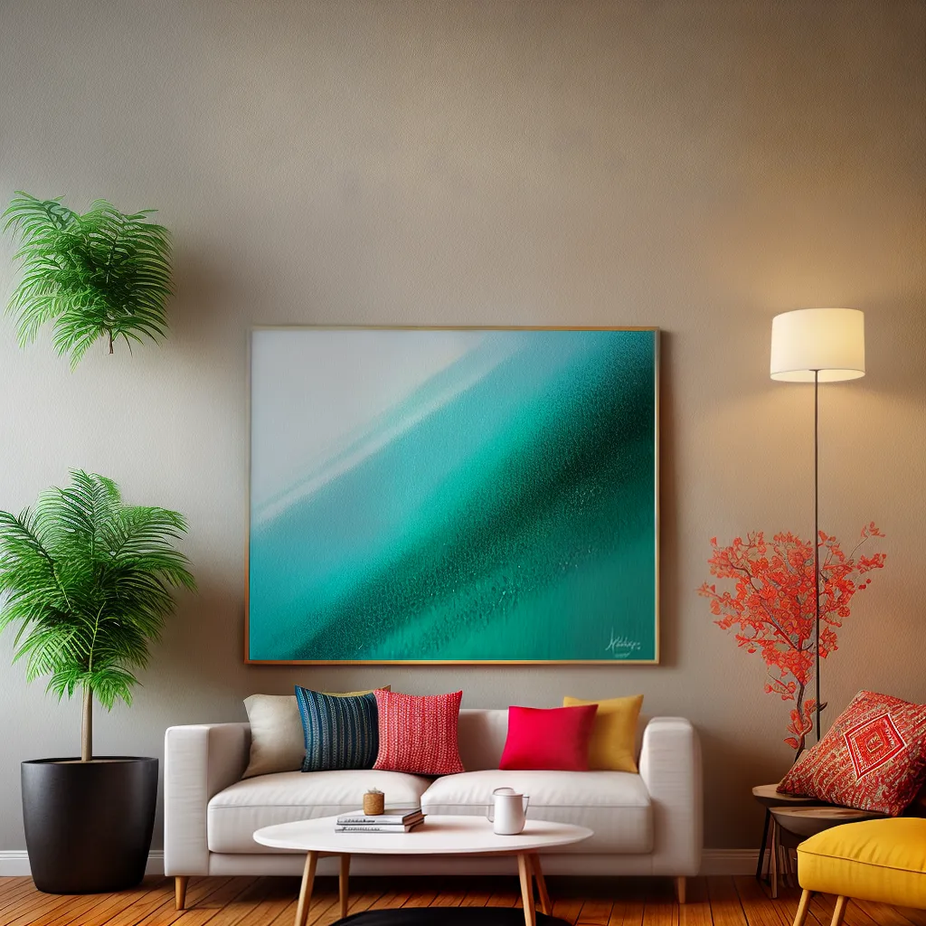 pintura indigena sala geometrica colorida