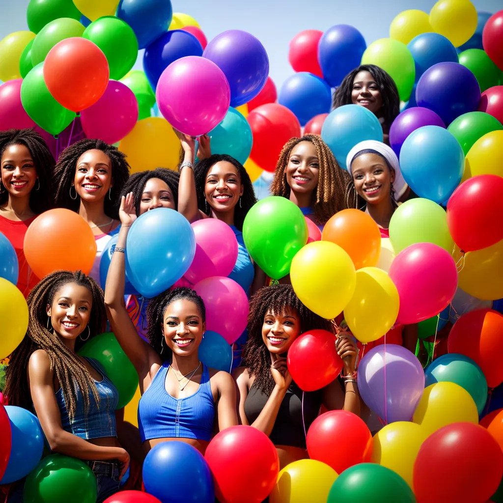 mulheres diversas sorrisos baloes dia da mulher mulheres diversas sorrisos baloes dia da mulher