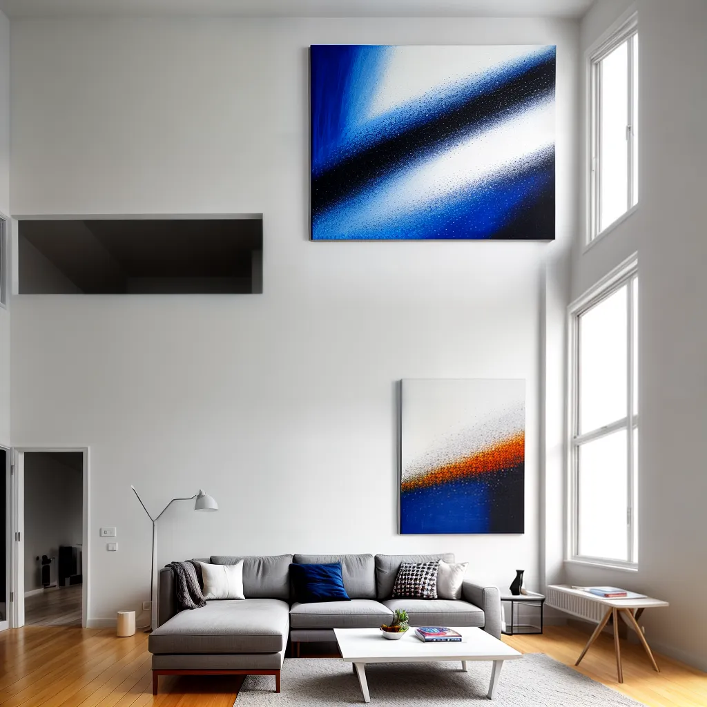 pintura abstrata parede branca apartamento