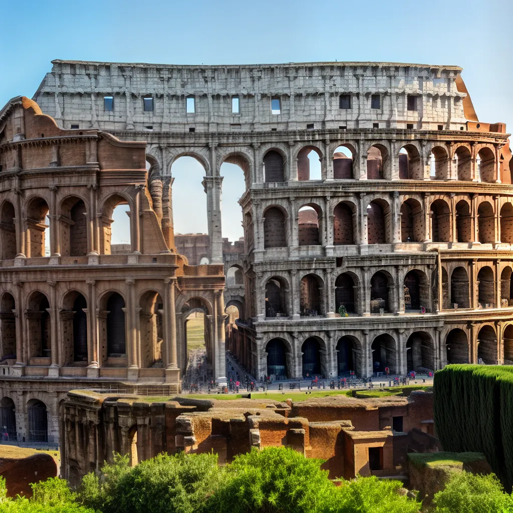 ruinas roma coliseu majestoso