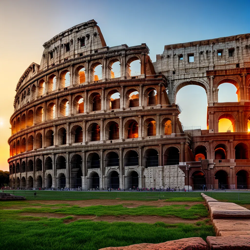 coliseu ruinas por do sol 1