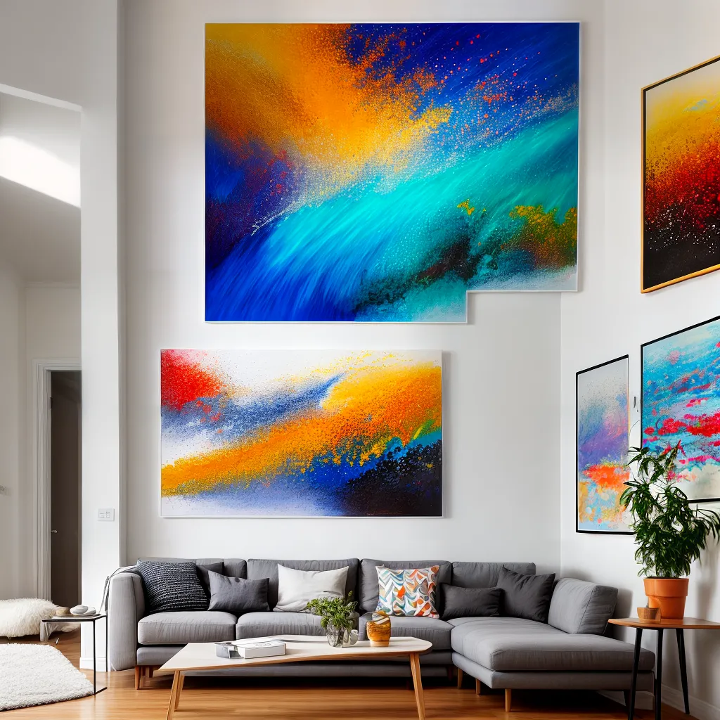 sala decorada arte colorida 2