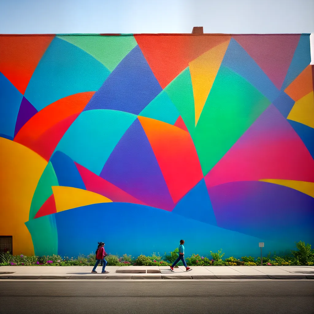 mural arte urbana cores vibrantes