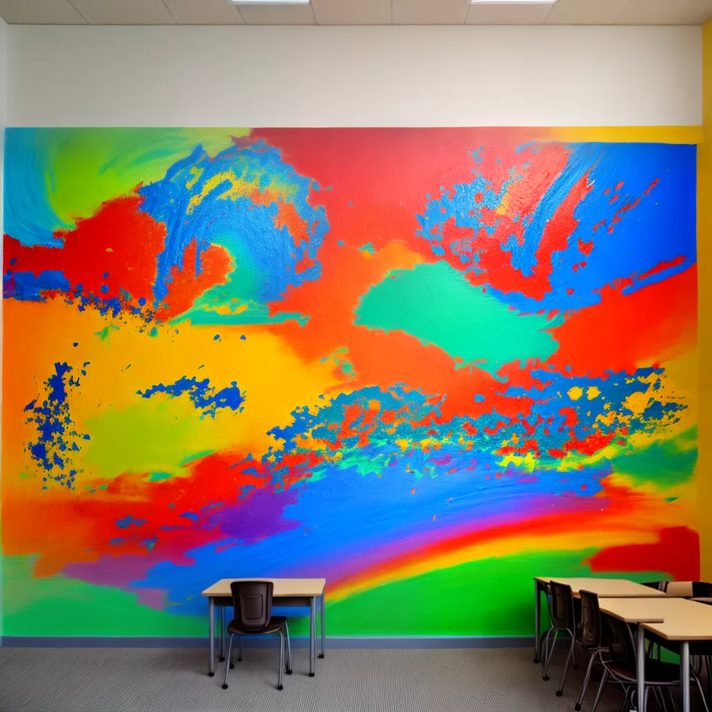 mural arte vibrante sala aula mural arte vibrante sala aula
