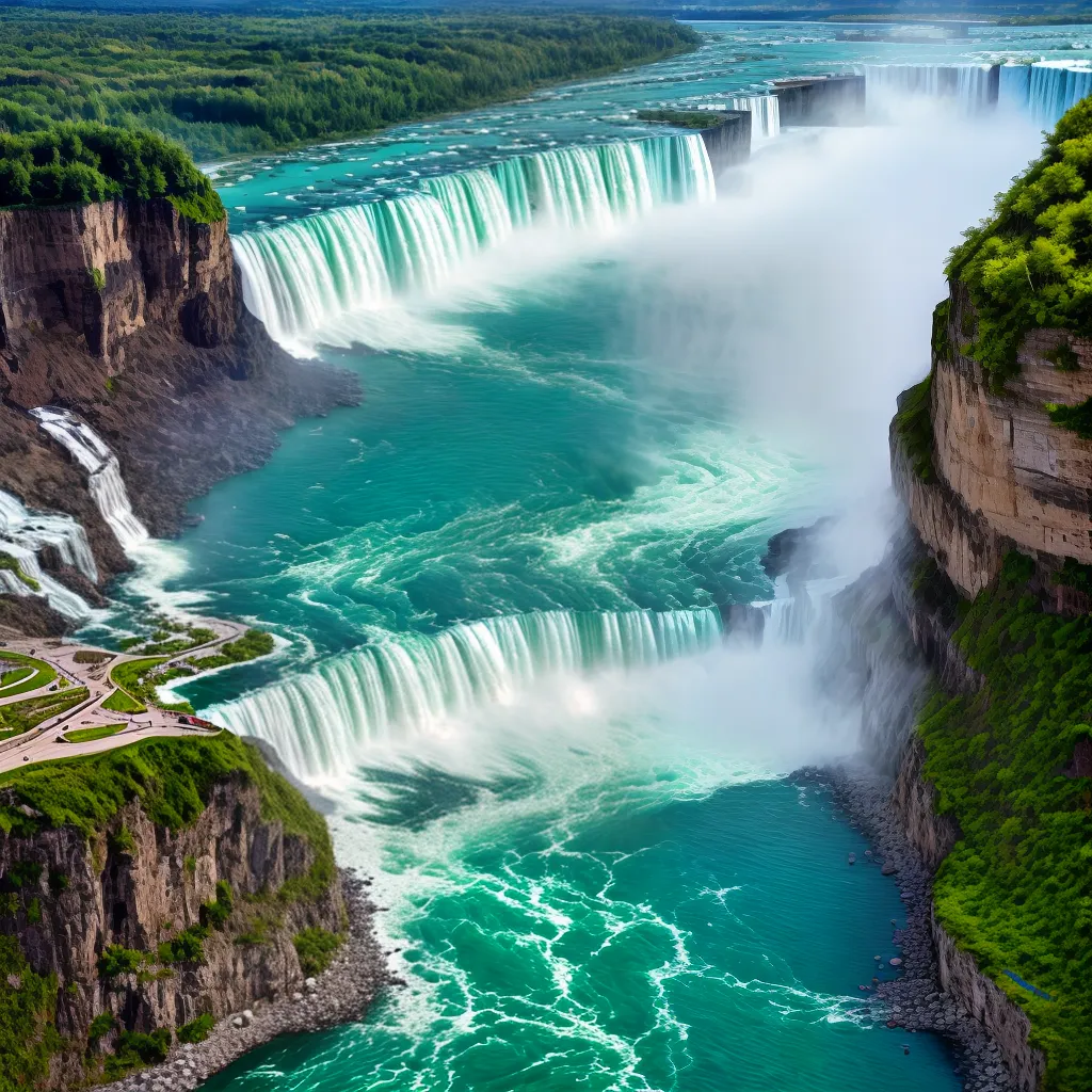cachoeira niagara folhagem turquesa