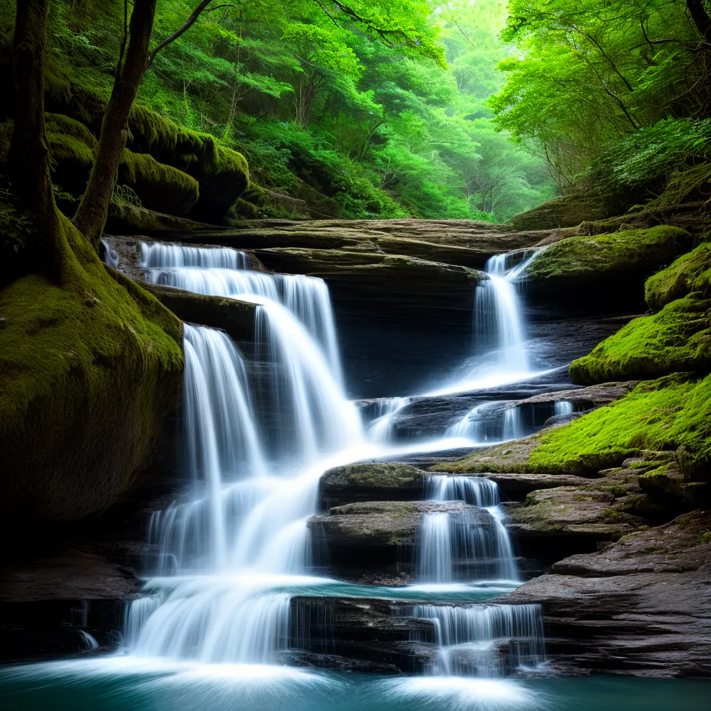 cascata natureza verde deslumbrante