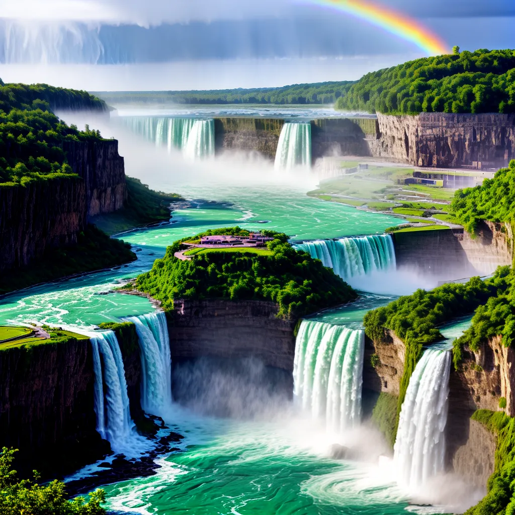 cachoeira niagara queda arco iris
