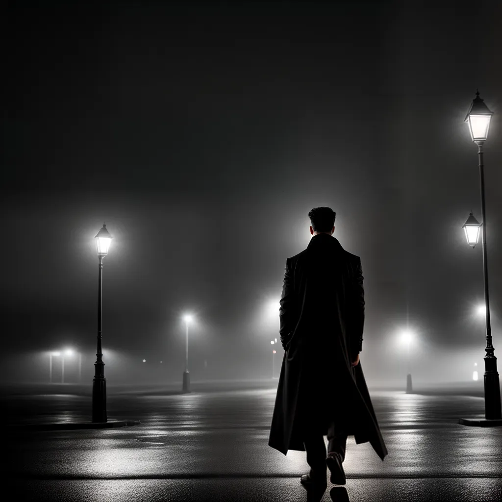 detetive silhueta lampada cidade misterio detetive silhueta lampada cidade misterio