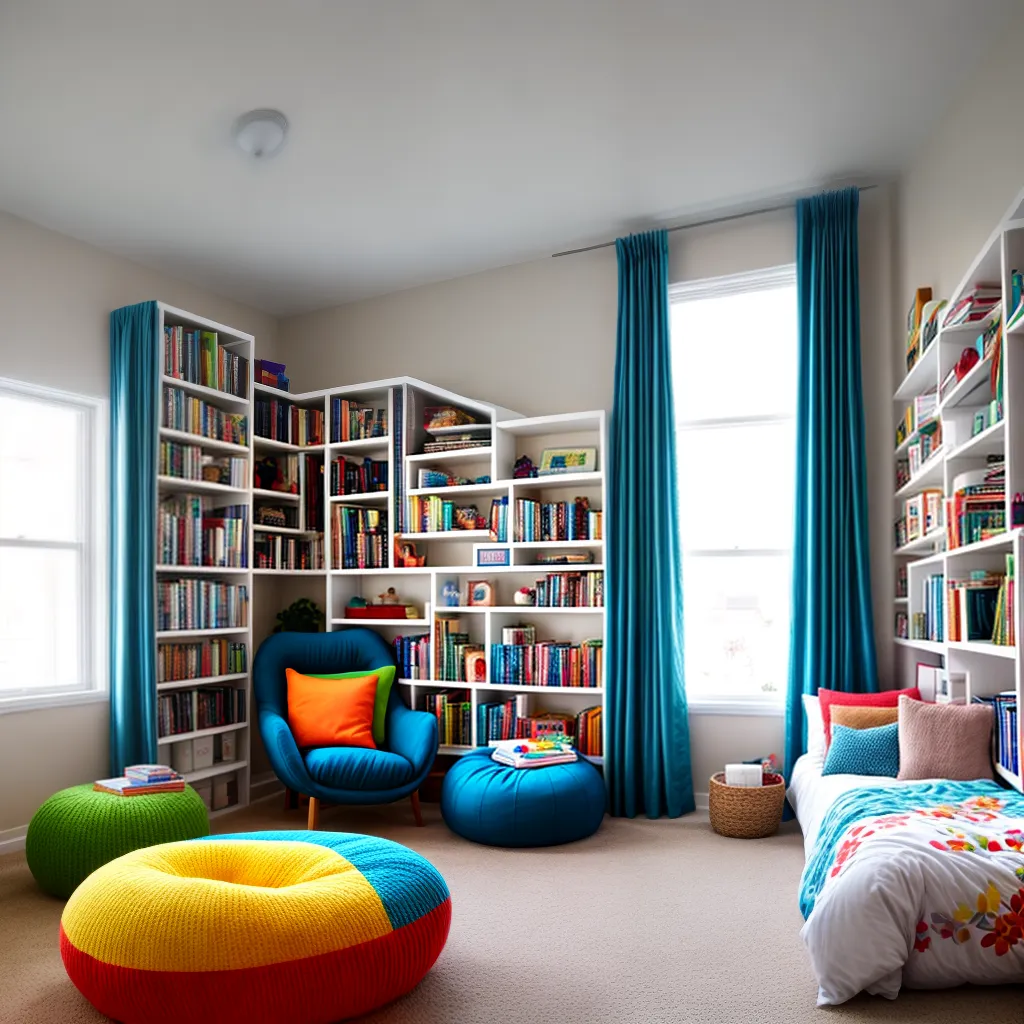 quarto infantil colorido leitura
