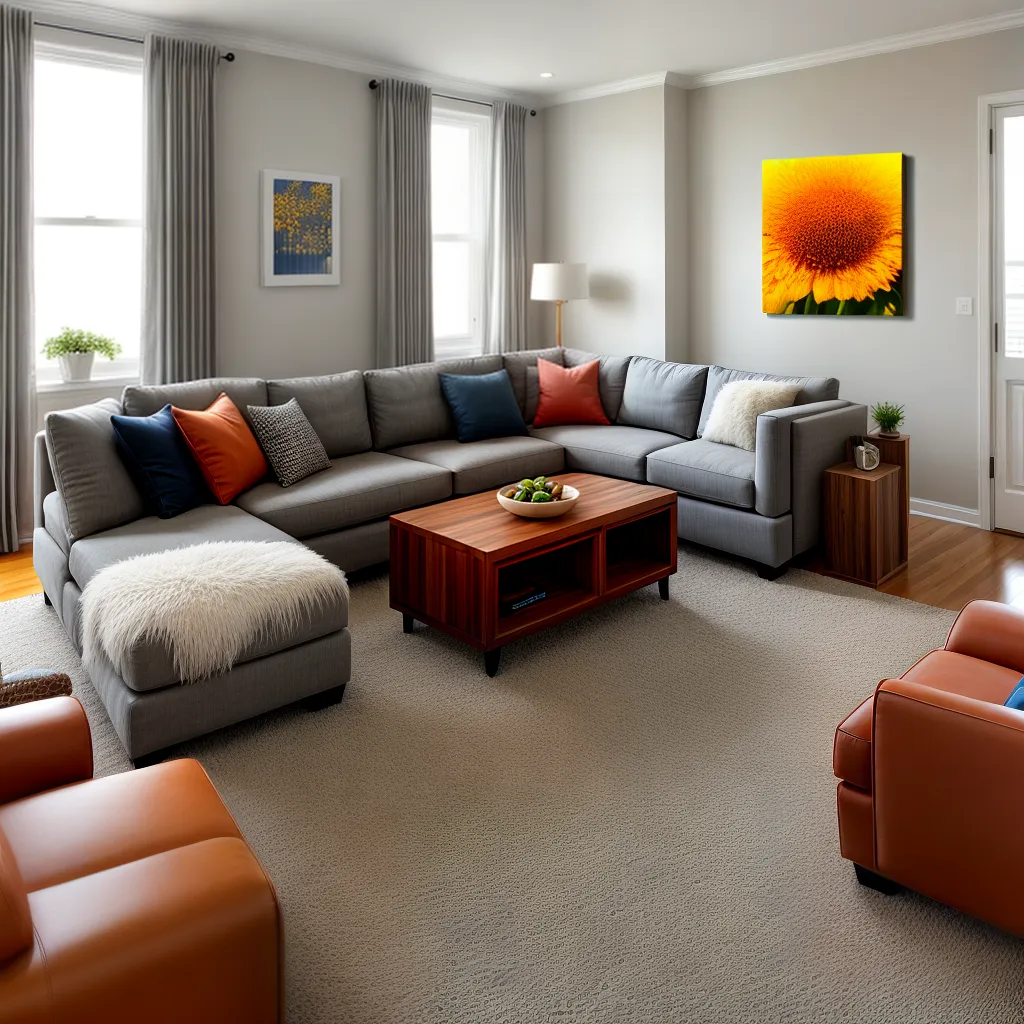 sala estar arte sofa conforto