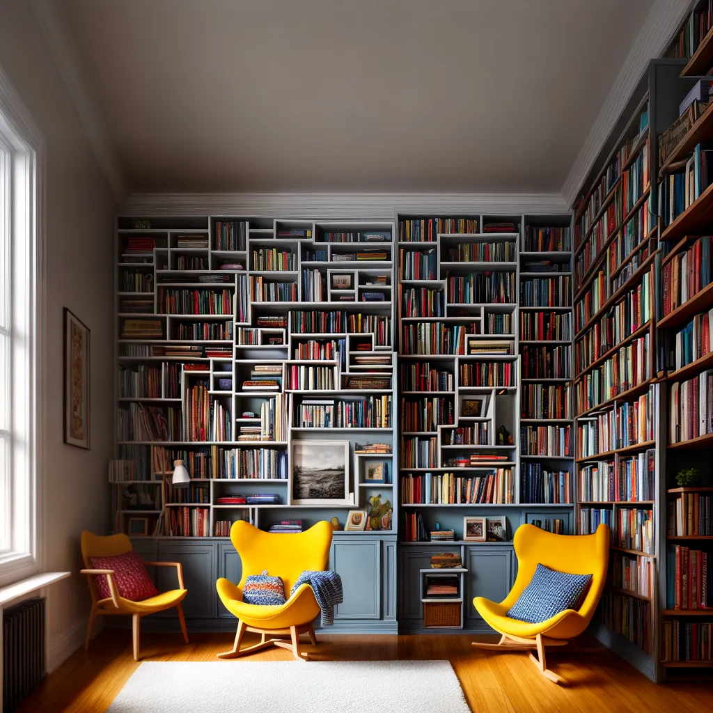 quarto infantil colorido livros leitura 3