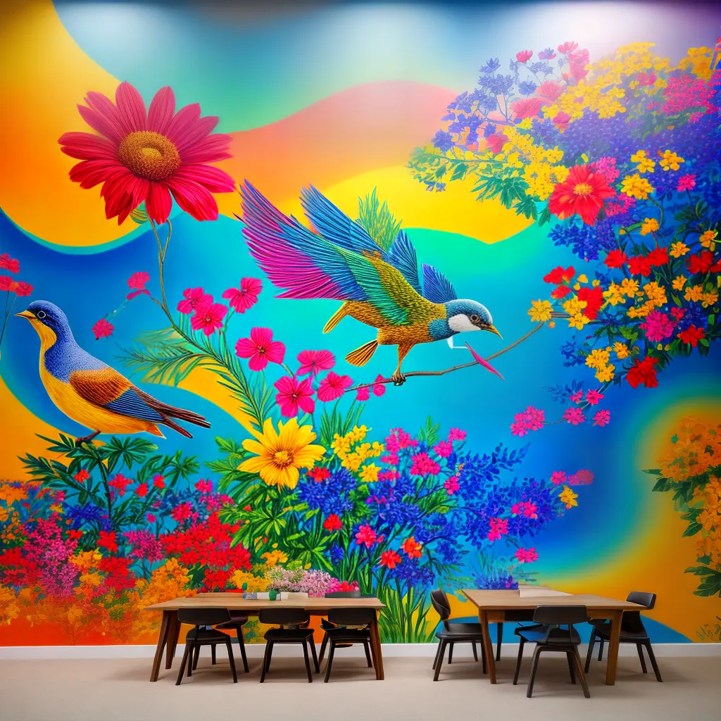 mural colorido natureza criatividade