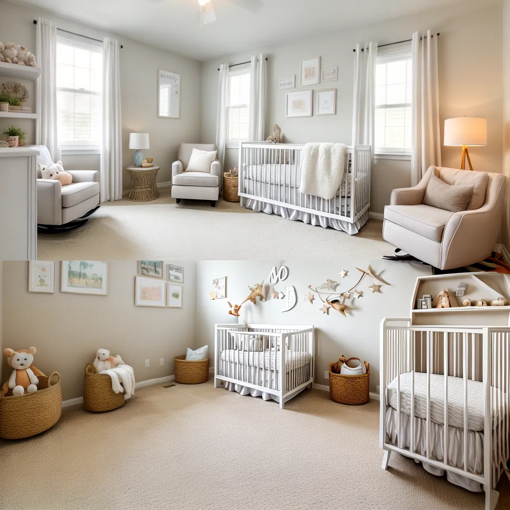 quarto bebe neutral animais acolhedor