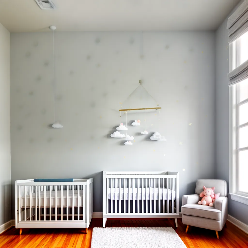 quarto bebe pastel nuvens animais 1