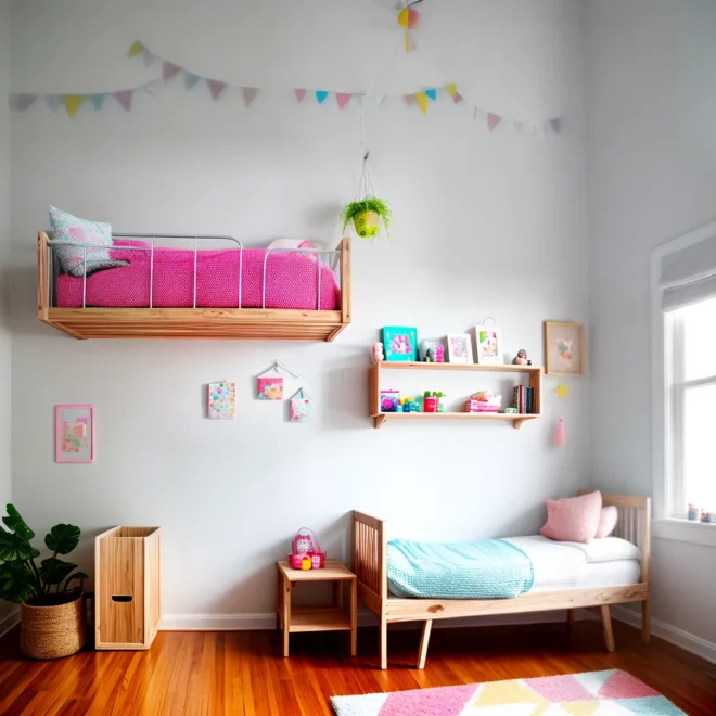 quarto infantil colorido decoracao economico