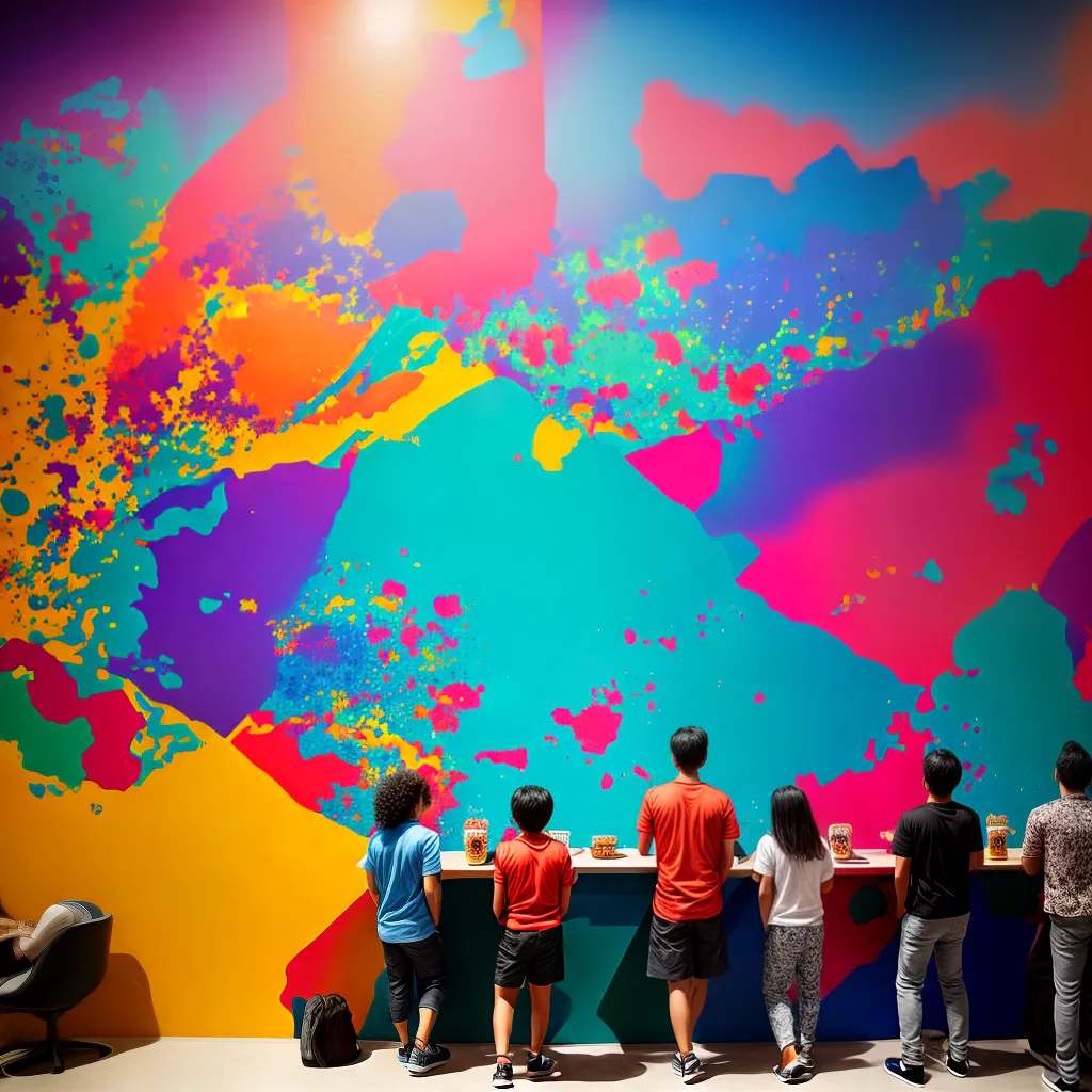 mural colorido entretenimento ambiente artistico mural colorido entretenimento ambiente artistico