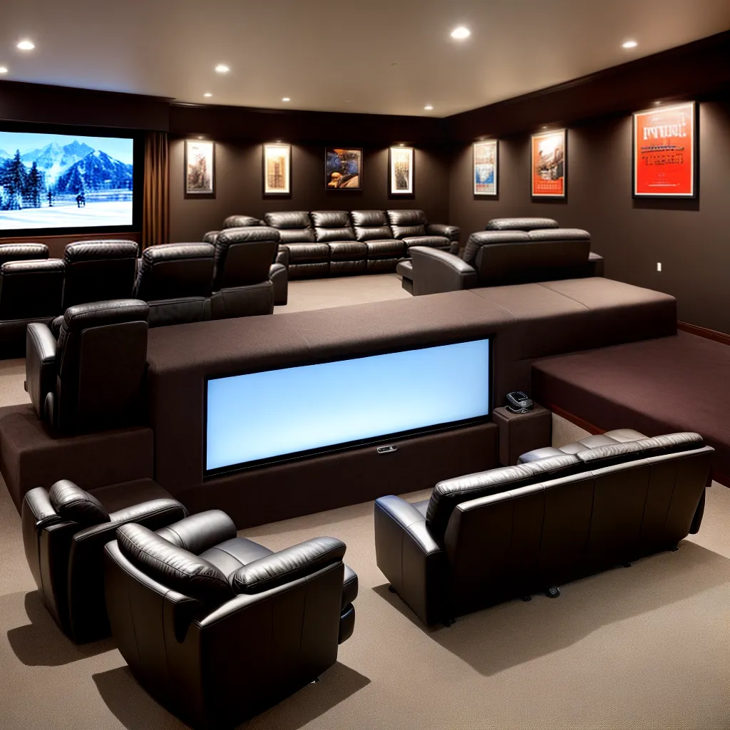 sala cinema luxo poltronas preto