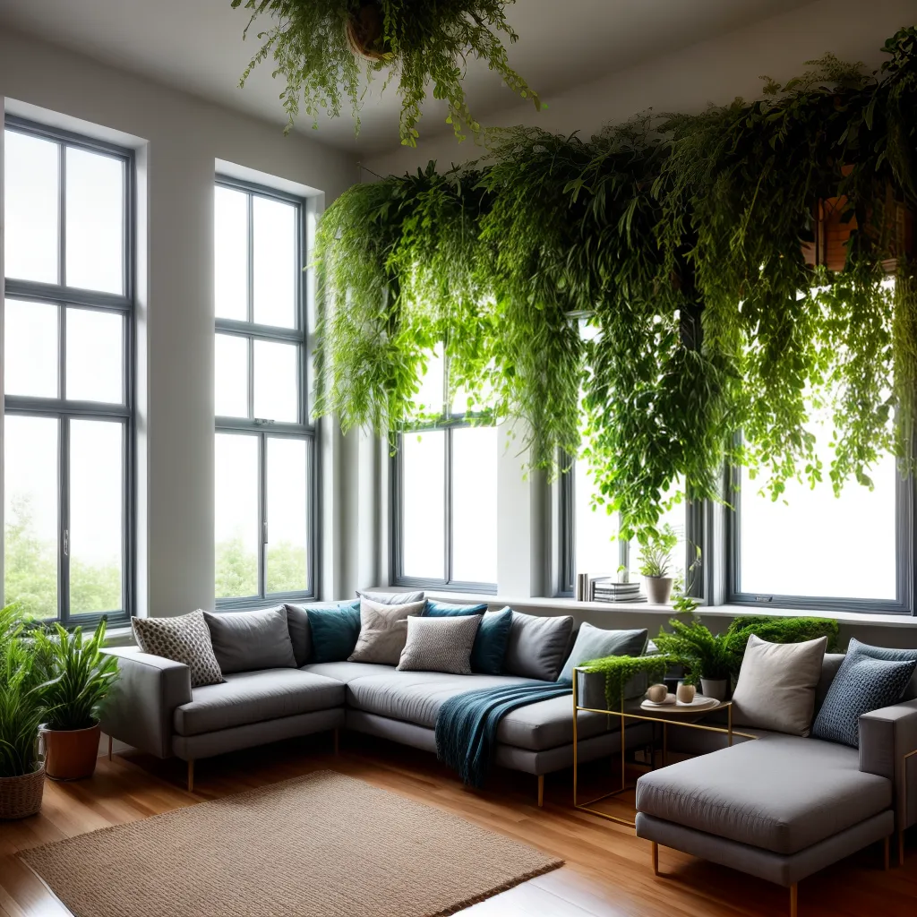 sala verde janelas plantas acolhedora