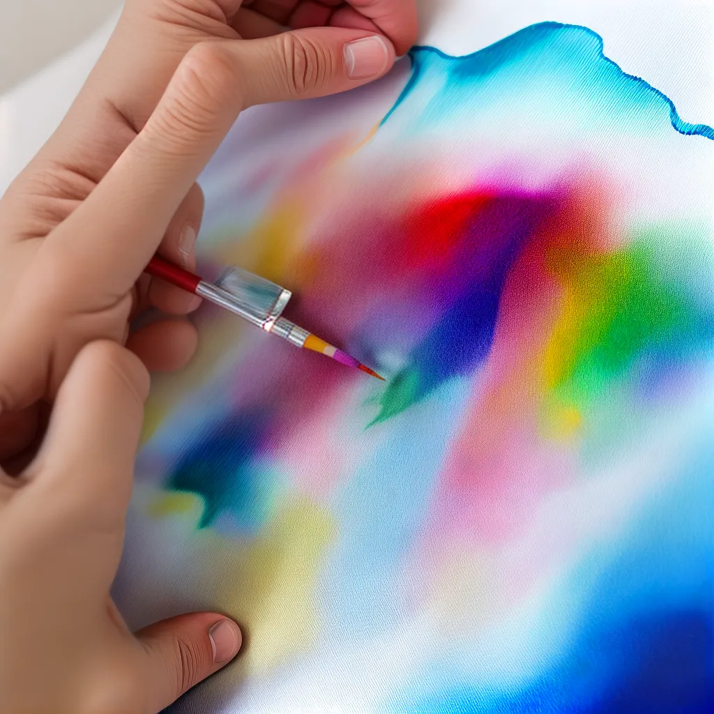 pintura seda artista pincel cores