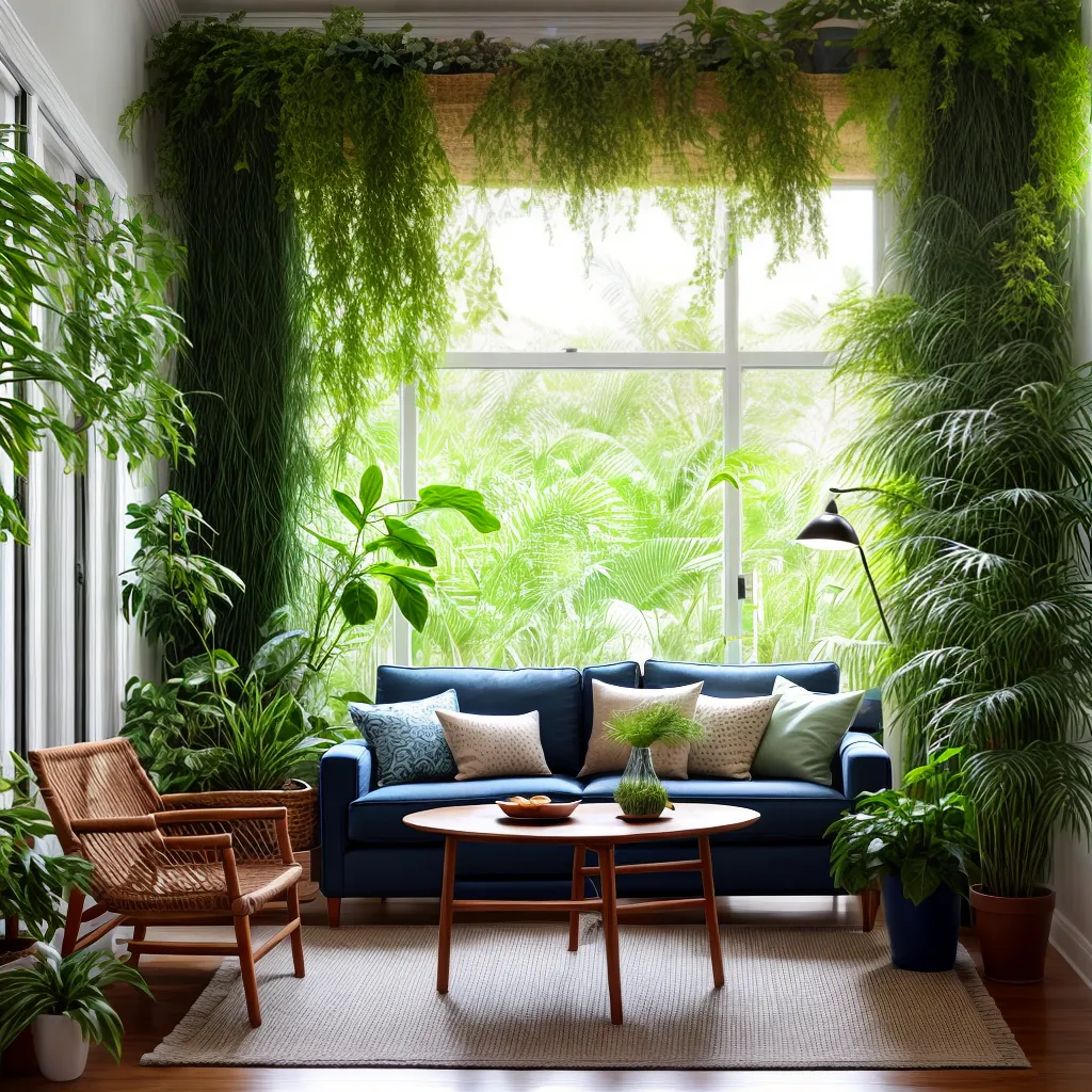 sala jardim interno natureza luz