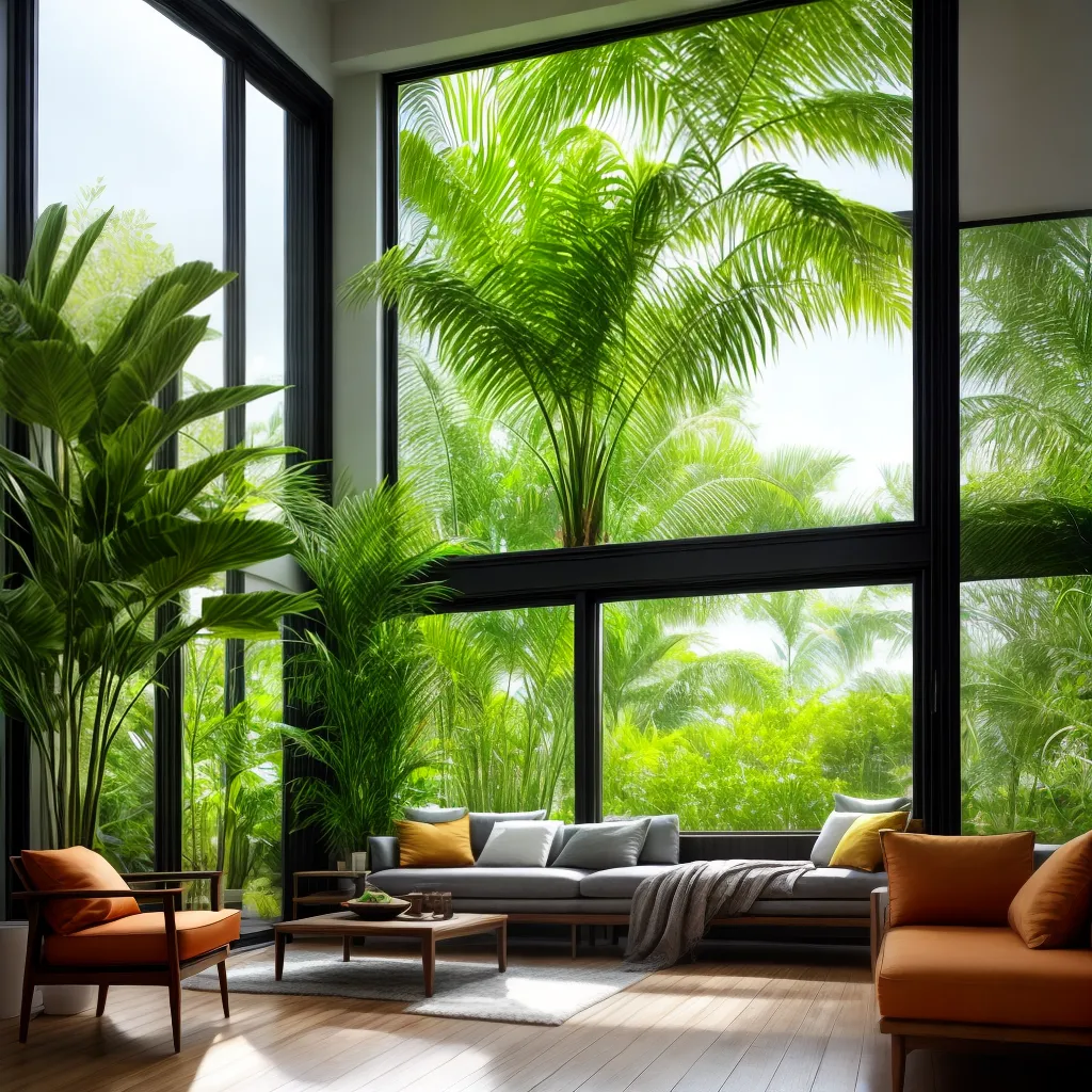 sala plantas verde ambiente acolhedor
