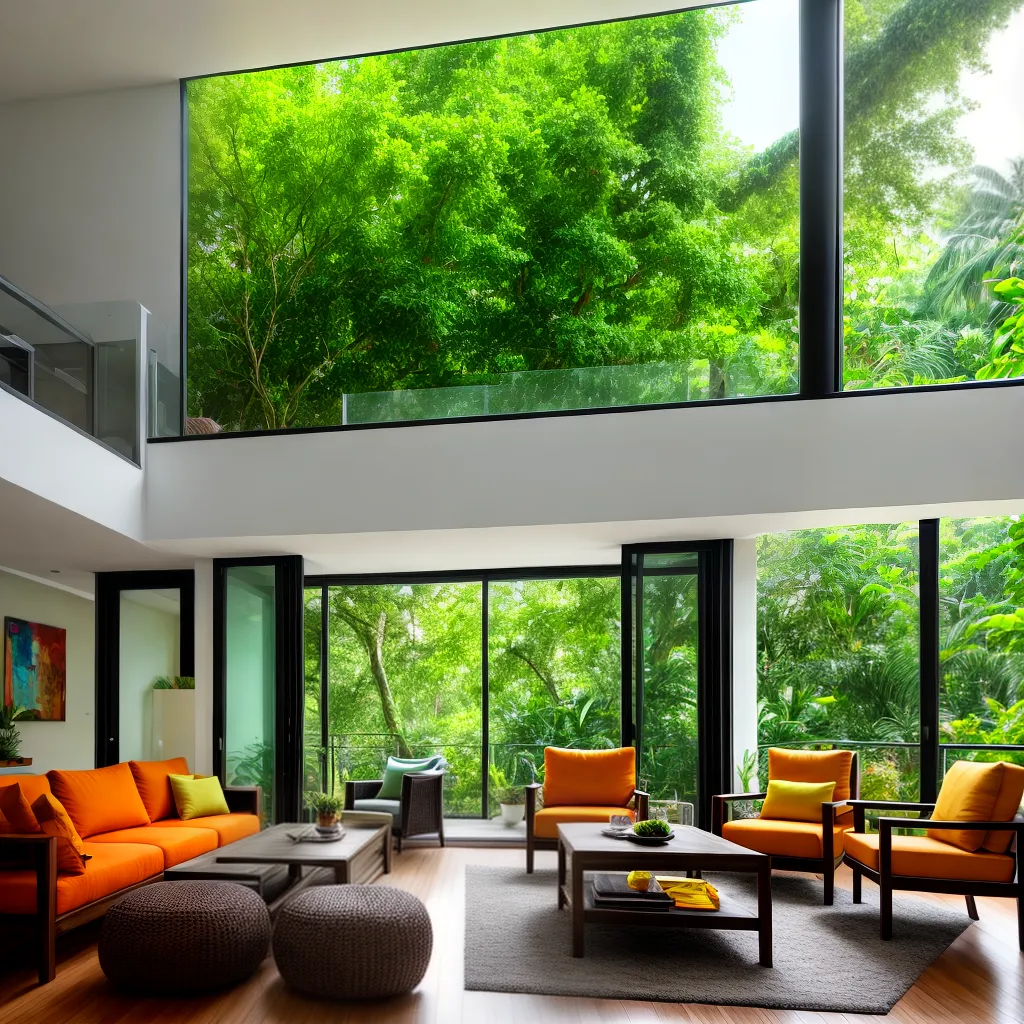 sala vibrante janelas verde natural 1
