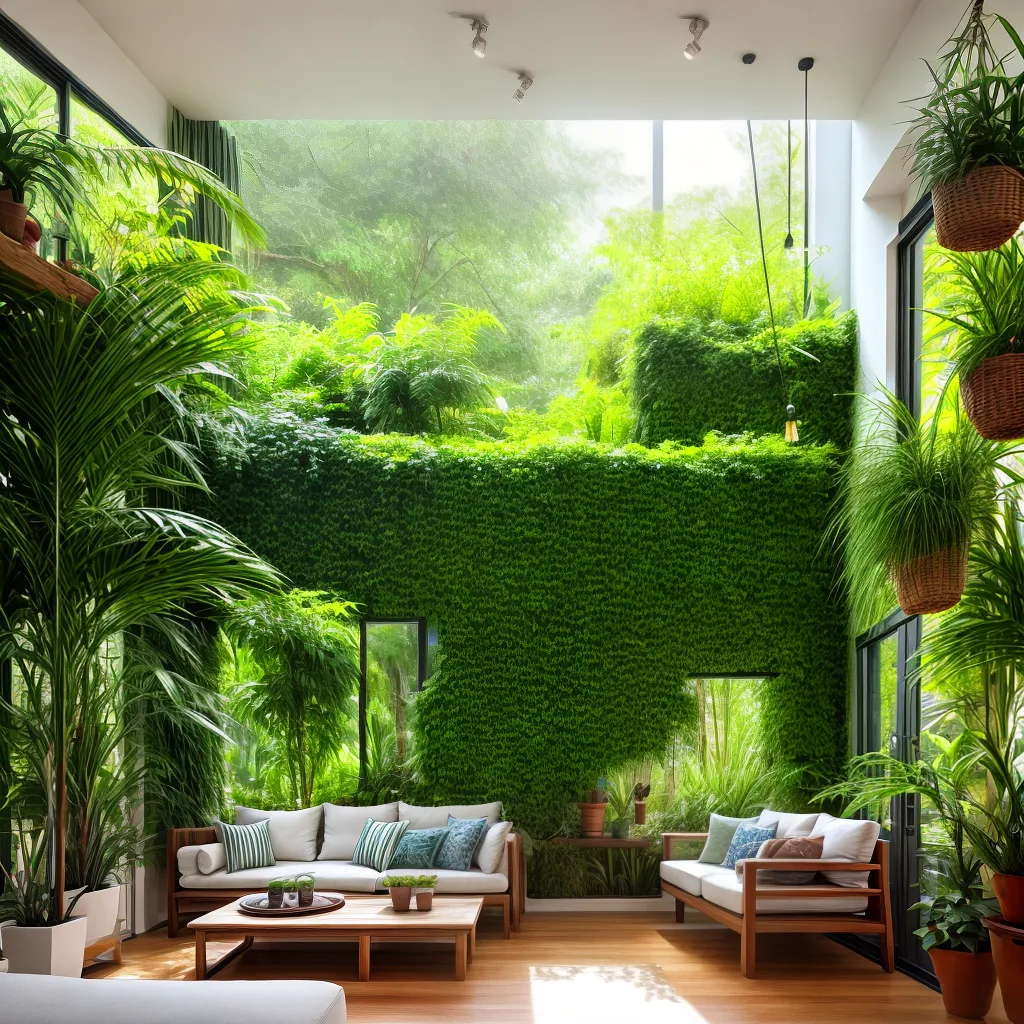sala verde plantas acolhedora 3